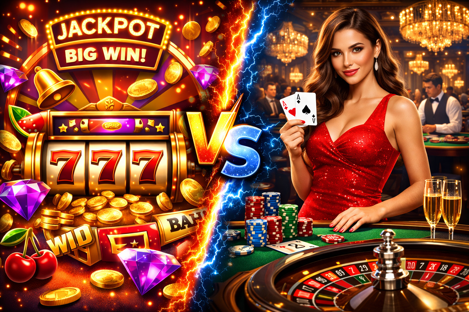 Slots vs Live Casino